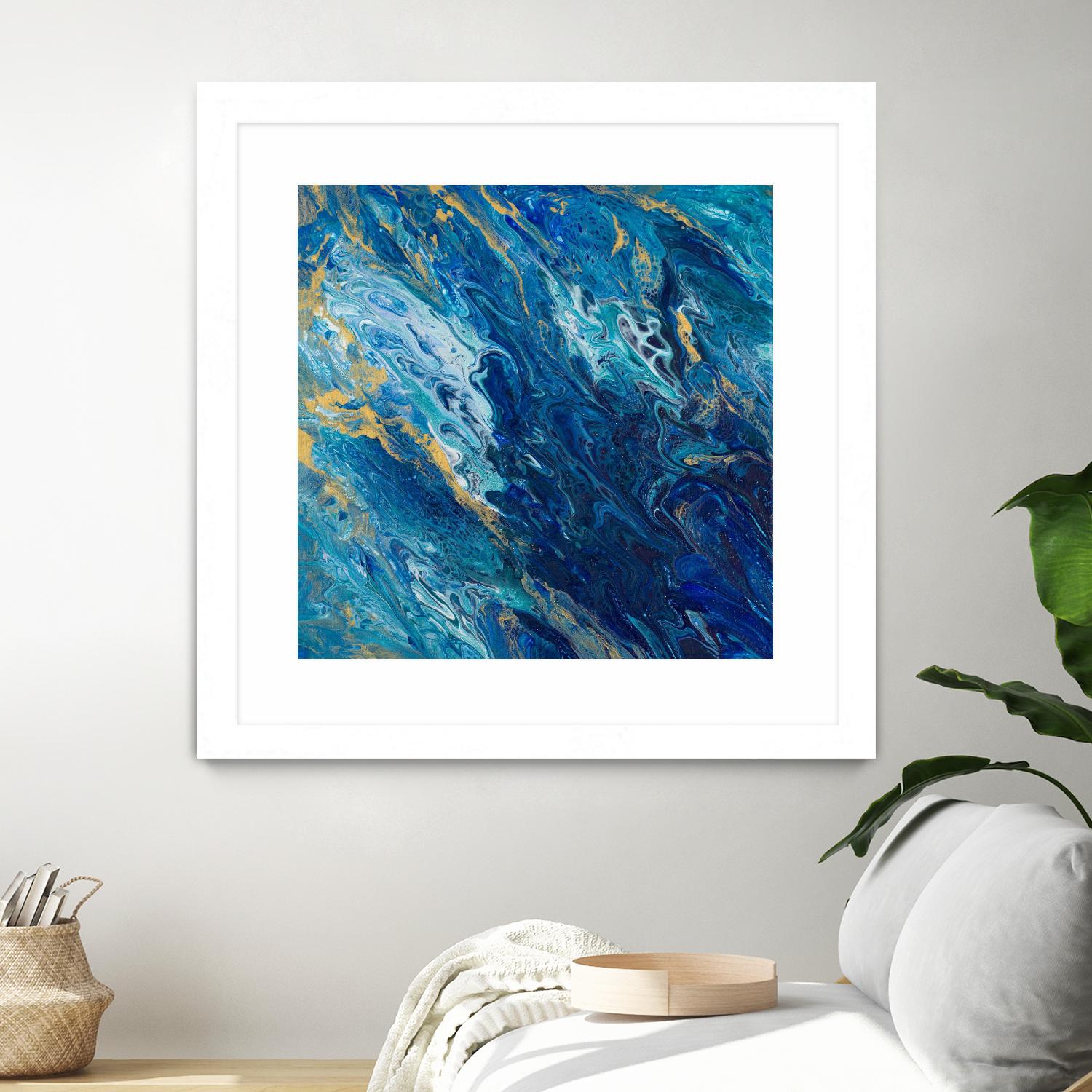 Blue Marble by Tiffany Hakimipour on GIANT ART - abstract 