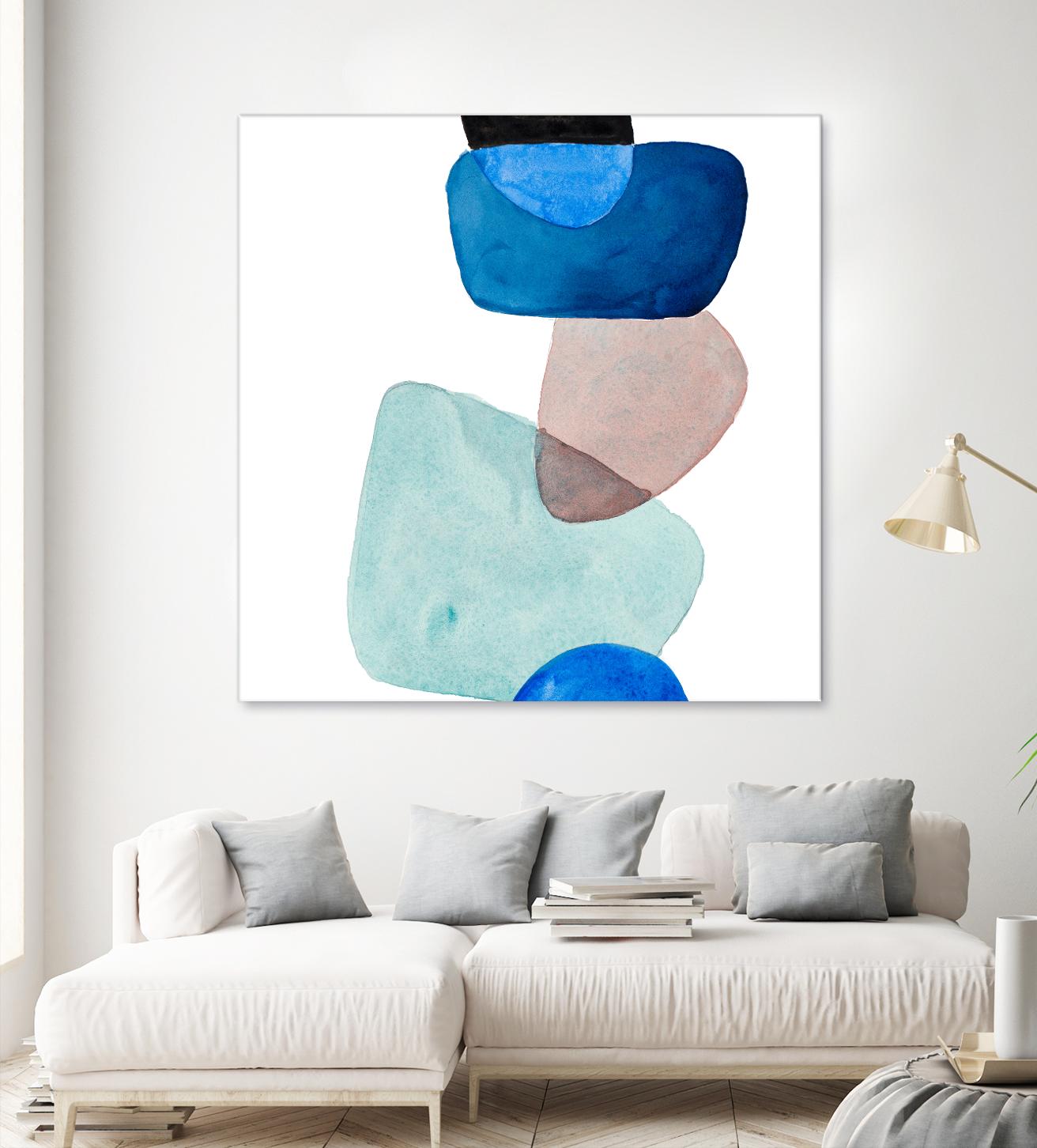 Head Over Heels Abstract II by Lanie Loreth on GIANT ART - blue Abstract
