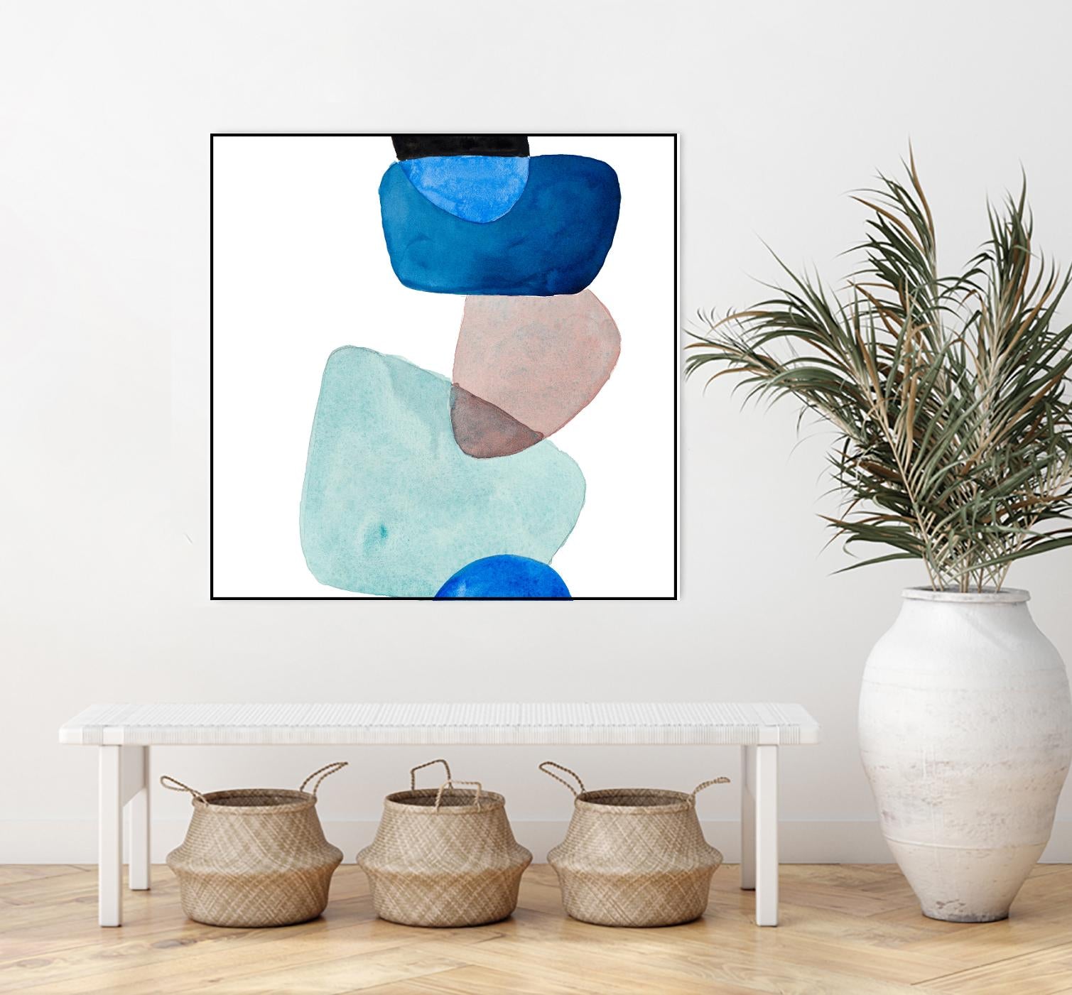 Head Over Heels Abstract II by Lanie Loreth on GIANT ART - blue Abstract