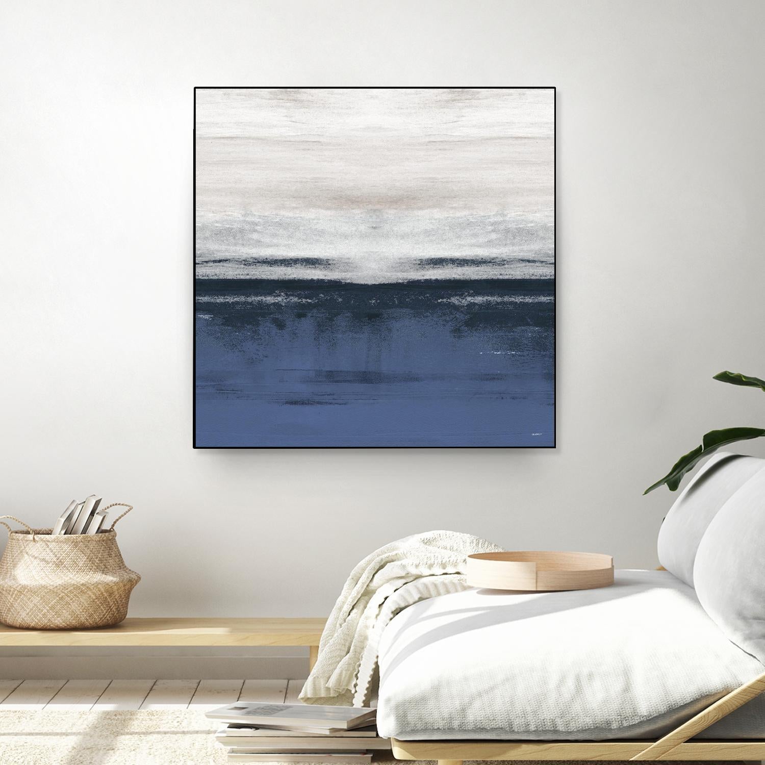 Familiar Feeling Blue Square II by Dan Meneely on GIANT ART - abstract 