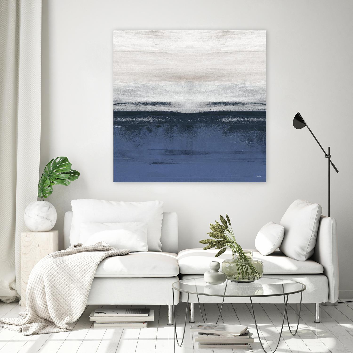 Familiar Feeling Blue Square II by Dan Meneely on GIANT ART - abstract 