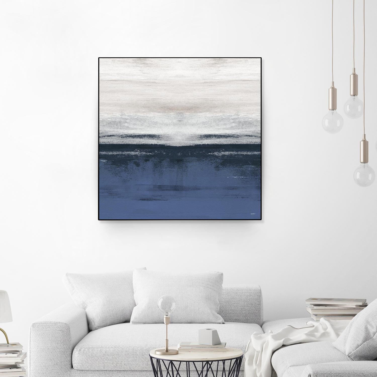 Familiar Feeling Blue Square II by Dan Meneely on GIANT ART - abstract 