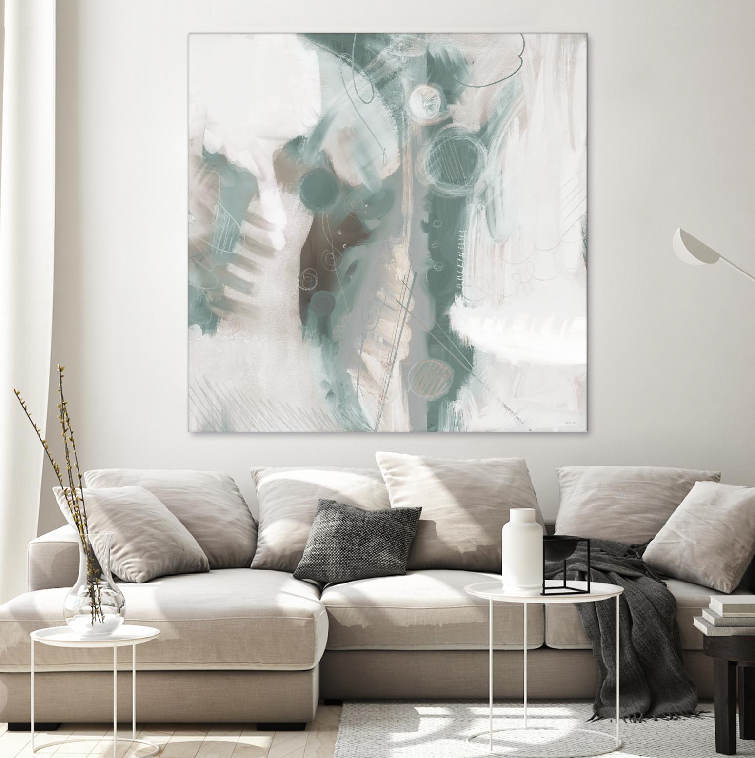 Down the River Abstract I by Dan Meneely on GIANT ART - green Abstract