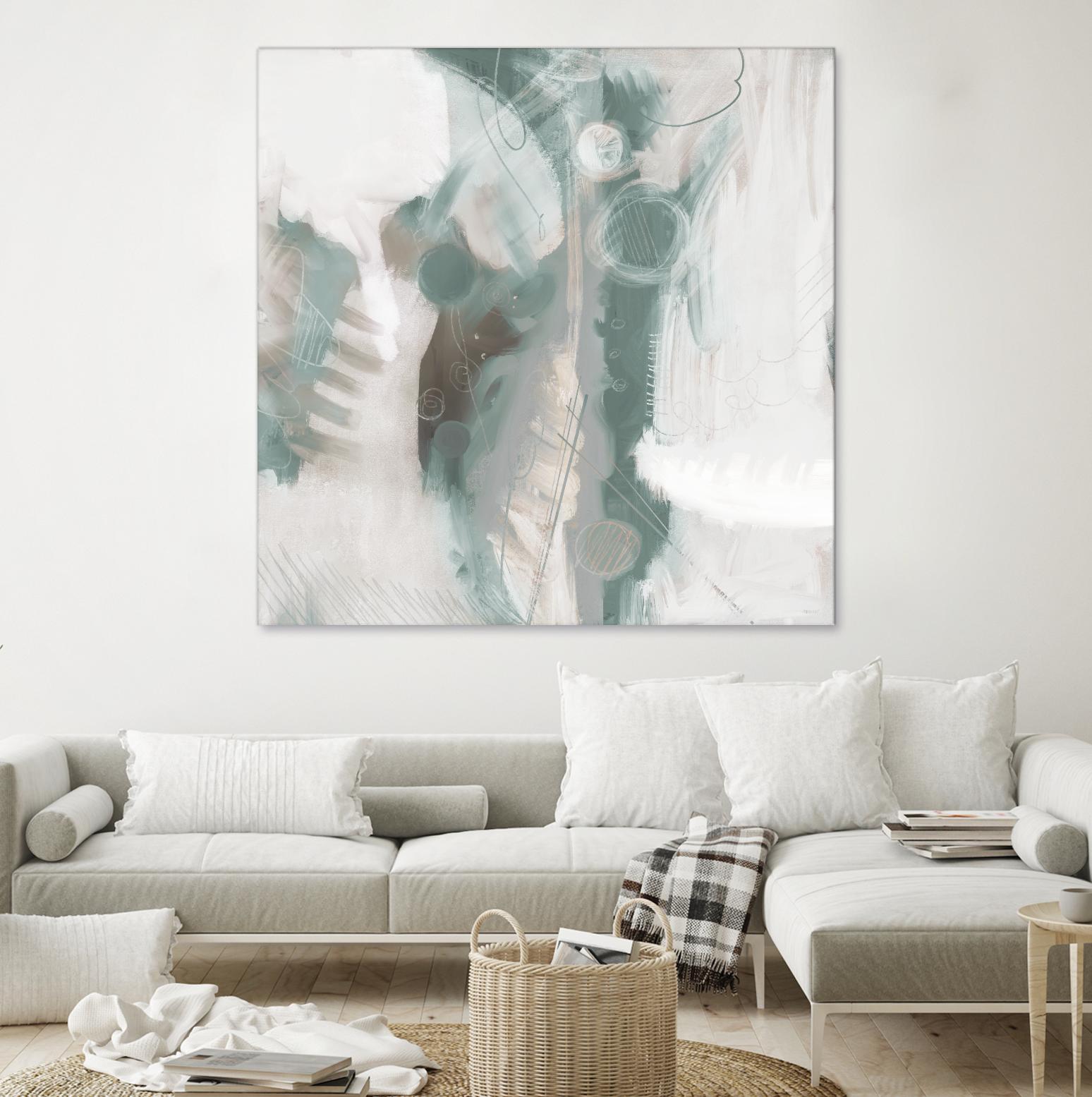 Down the River Abstract I by Dan Meneely on GIANT ART - green Abstract