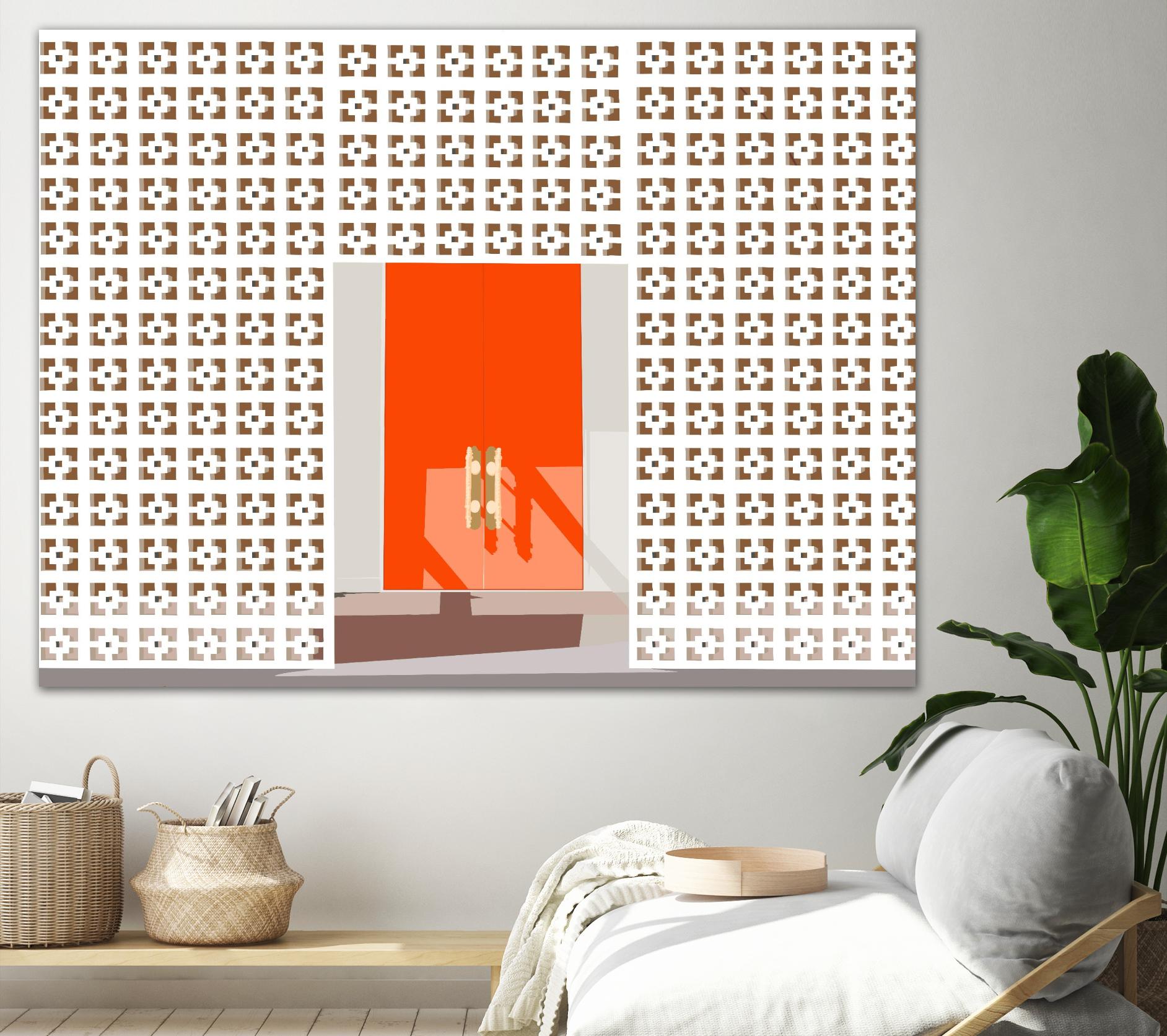 Mid Century Modern Front Door by Jen Bucheli on GIANT ART - decorative 