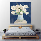 Peonies on Navy by Lanie Loreth on GIANT ART - floral 