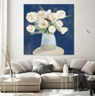 Peonies on Navy by Lanie Loreth on GIANT ART - floral 