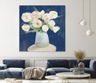 Peonies on Navy by Lanie Loreth on GIANT ART - floral 