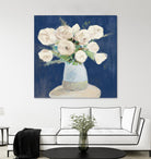Peonies on Navy by Lanie Loreth on GIANT ART - floral 