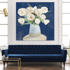 Peonies on Navy by Lanie Loreth on GIANT ART - floral 