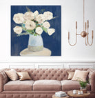 Peonies on Navy by Lanie Loreth on GIANT ART - floral 