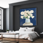 Peonies on Navy by Lanie Loreth on GIANT ART - floral 
