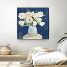 Peonies on Navy by Lanie Loreth on GIANT ART - floral 