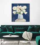 Peonies on Navy by Lanie Loreth on GIANT ART - floral 