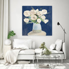 Peonies on Navy by Lanie Loreth on GIANT ART - floral 