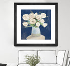 Peonies on Navy by Lanie Loreth on GIANT ART - floral 