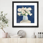 Peonies on Navy by Lanie Loreth on GIANT ART - floral 
