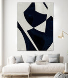 Black Machine I by Dan Meneely on GIANT ART - blue shapes 
