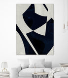 Black Machine I by Dan Meneely on GIANT ART - blue shapes 