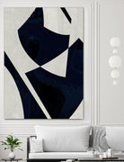 Black Machine I by Dan Meneely on GIANT ART - blue shapes 