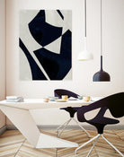 Black Machine I by Dan Meneely on GIANT ART - blue shapes 