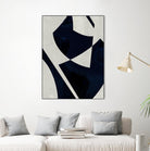 Black Machine I by Dan Meneely on GIANT ART - blue shapes 
