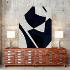 Black Machine I by Dan Meneely on GIANT ART - blue shapes 