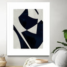 Black Machine I by Dan Meneely on GIANT ART - blue shapes 