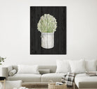 Herbs on Black Wood II by Janice Gaynor on GIANT ART - farm 