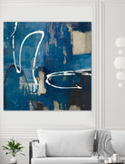 Indigo Retro by Lanie Loreth on GIANT ART - indigo abstract
