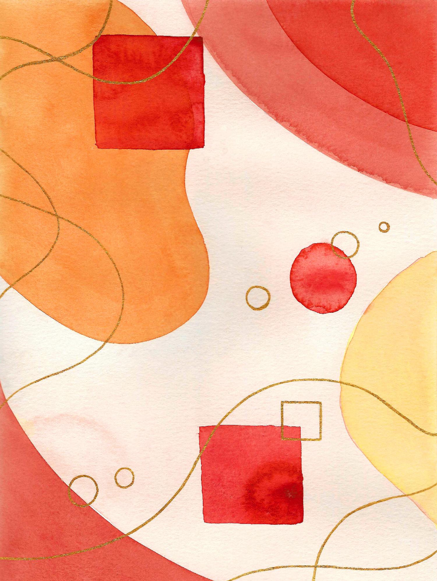 Orange Mood by Amaya on GIANT ART - orange abstract