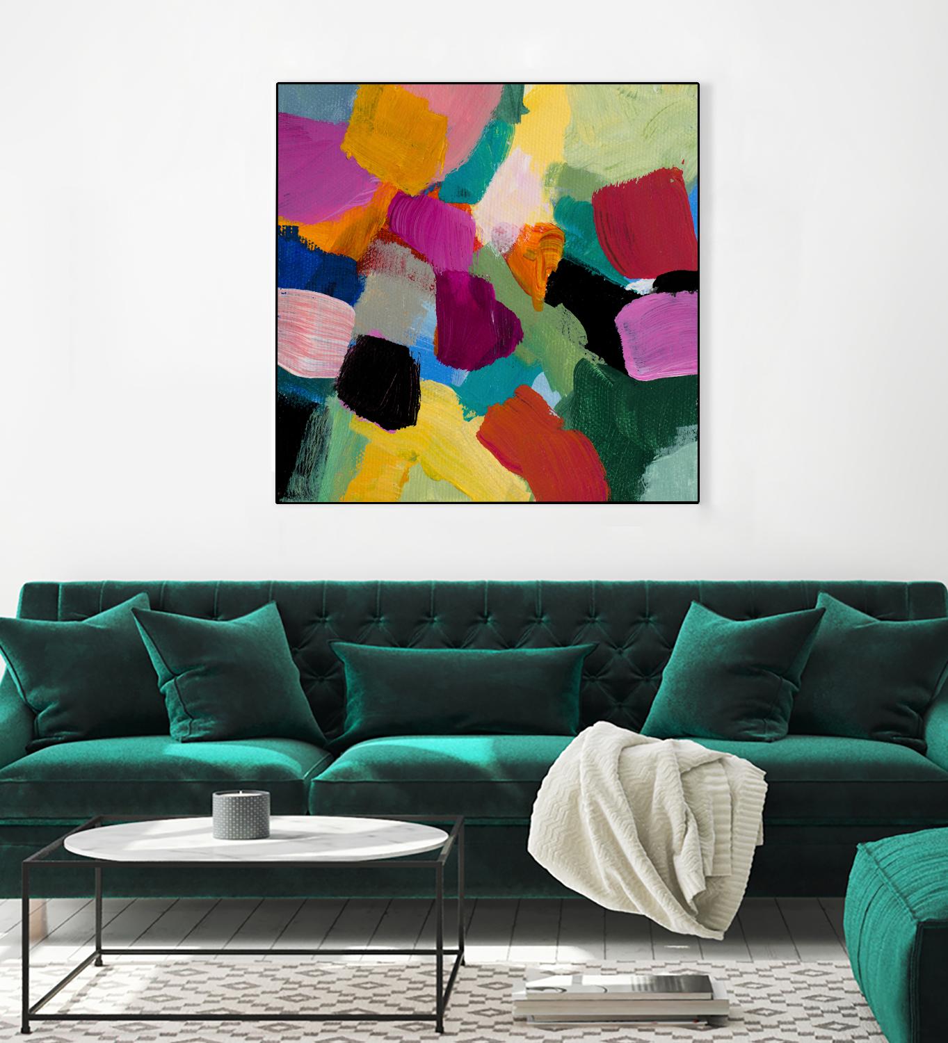 Spring Confetti I by Lanie Loreth on GIANT ART - pink abstract