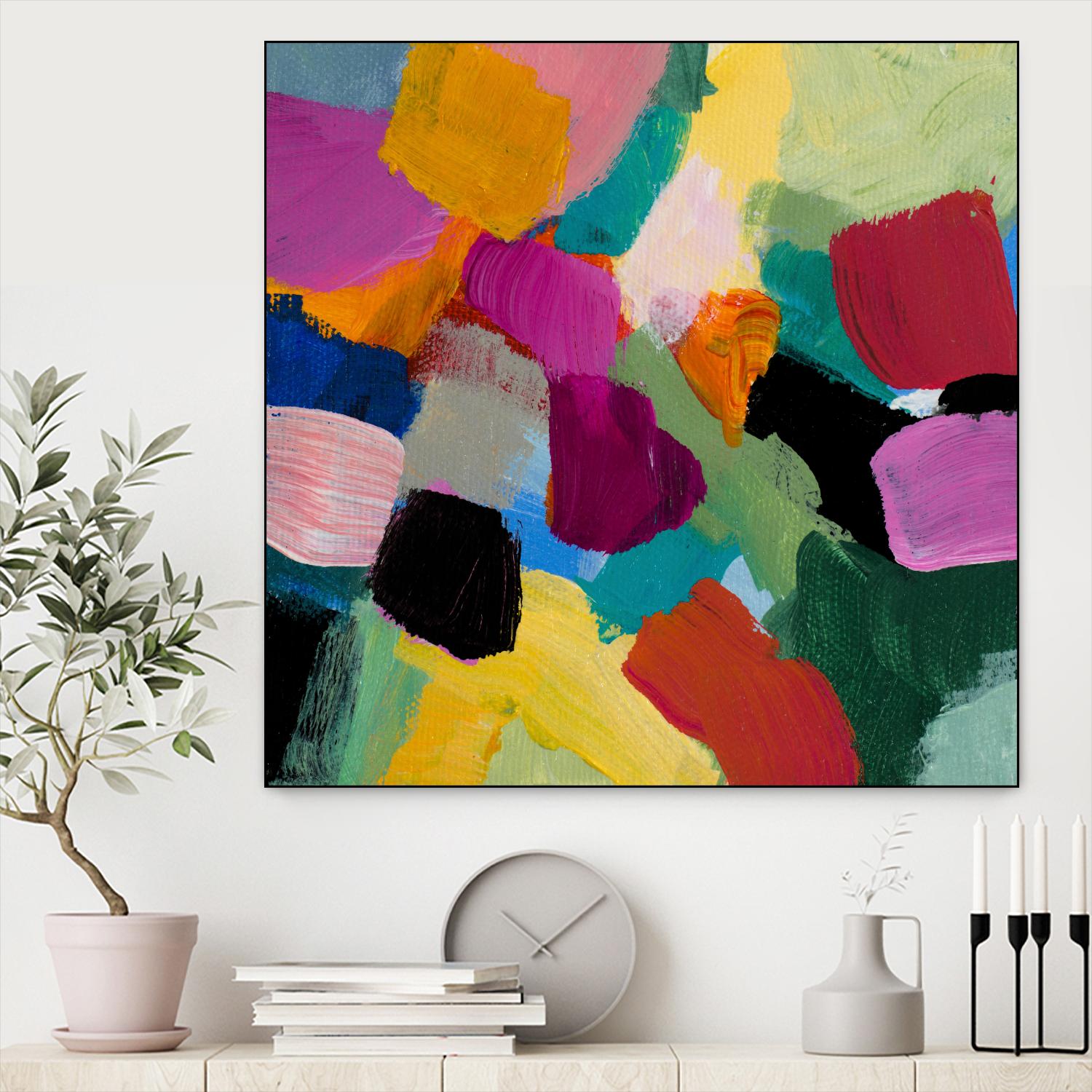 Spring Confetti I by Lanie Loreth on GIANT ART - pink abstract