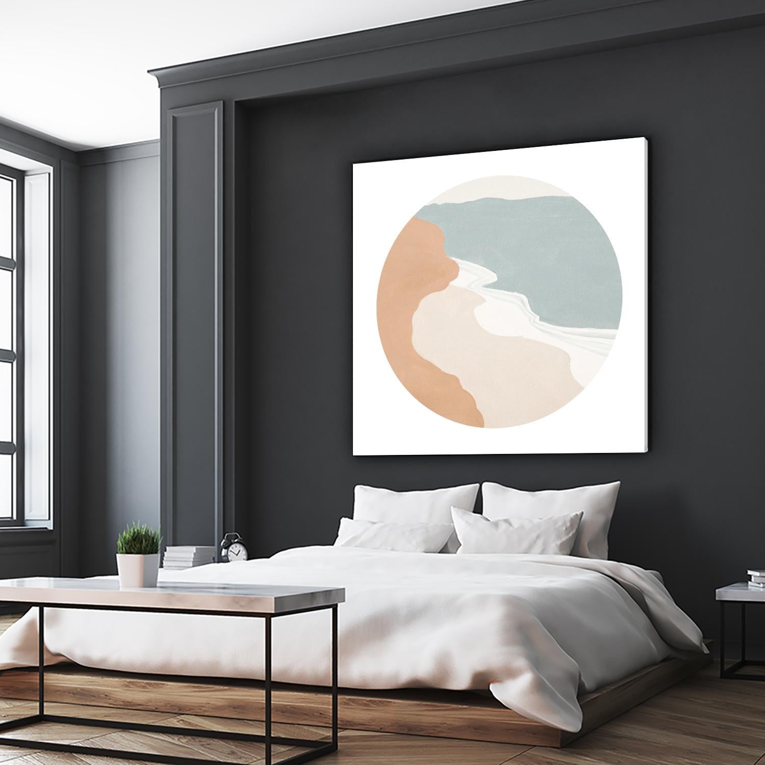 Mid Century Landscape Circle I by Patricia Pinto on GIANT ART - coastal abstract