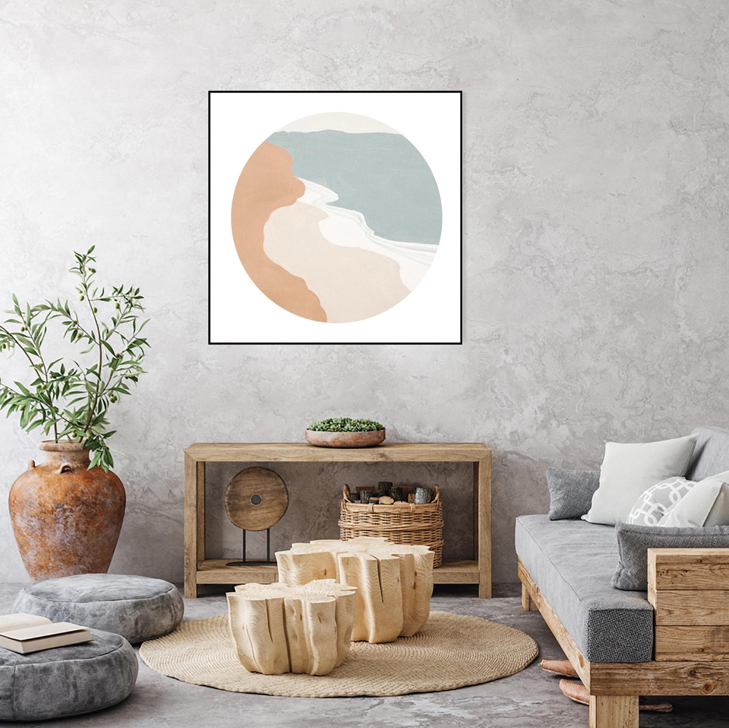 Mid Century Landscape Circle I by Patricia Pinto on GIANT ART - coastal abstract