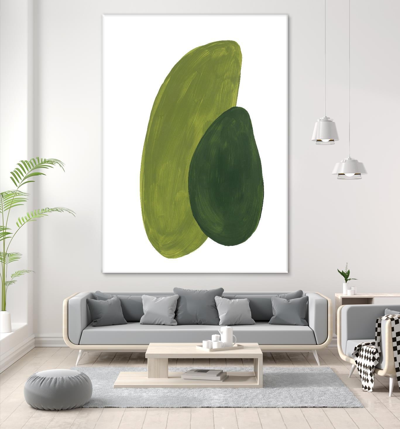 Green Shapes by Patricia Pinto on GIANT ART - abstract decorative
