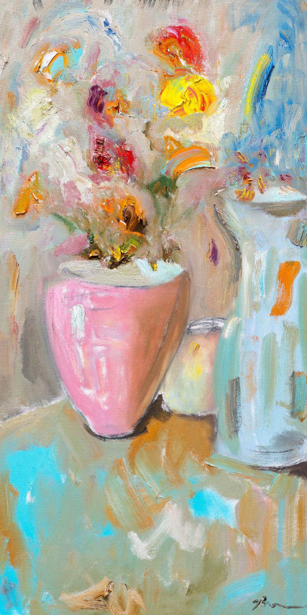 All About the Vase by Bradford Brenner on GIANT ART - muted tones floral & still life