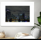 Nightscape by Nancy Crowell on GIANT ART - yellow city scene