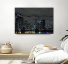 Nightscape by Nancy Crowell on GIANT ART - yellow city scene