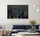 Nightscape by Nancy Crowell on GIANT ART - yellow city scene