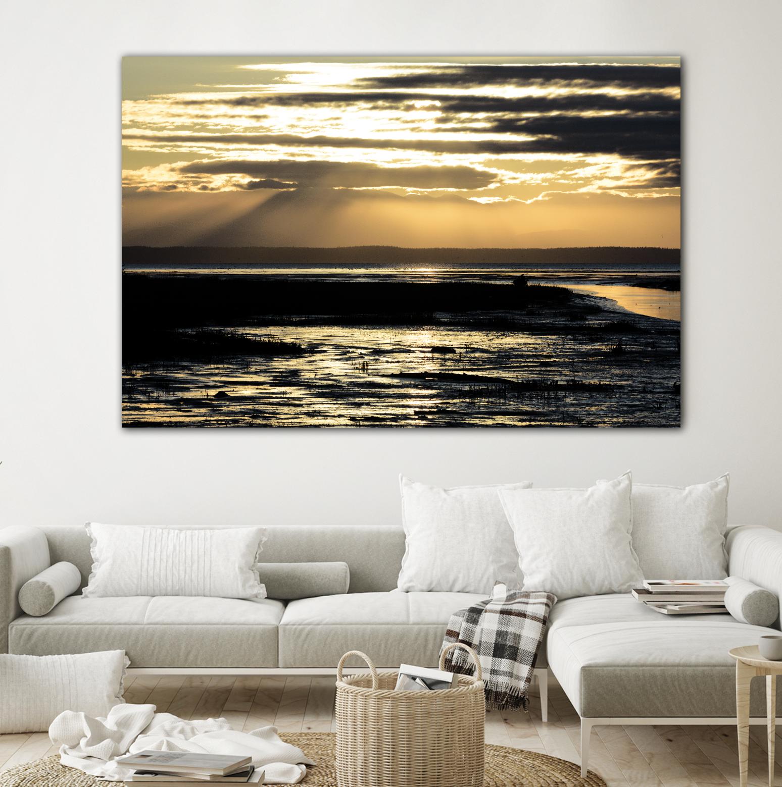 Warm Glow I by Nancy Crowell on GIANT ART - beige landscape
