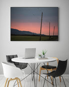 Pink Sky at Night by Nancy Crowell on GIANT ART - blue landscape