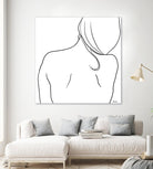 Femme II by Patti Mann on GIANT ART - whites & creams, blacks figurative