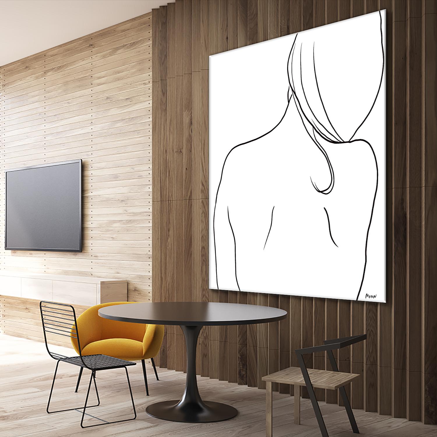 Femme II by Patti Mann on GIANT ART - whites & creams, blacks figurative