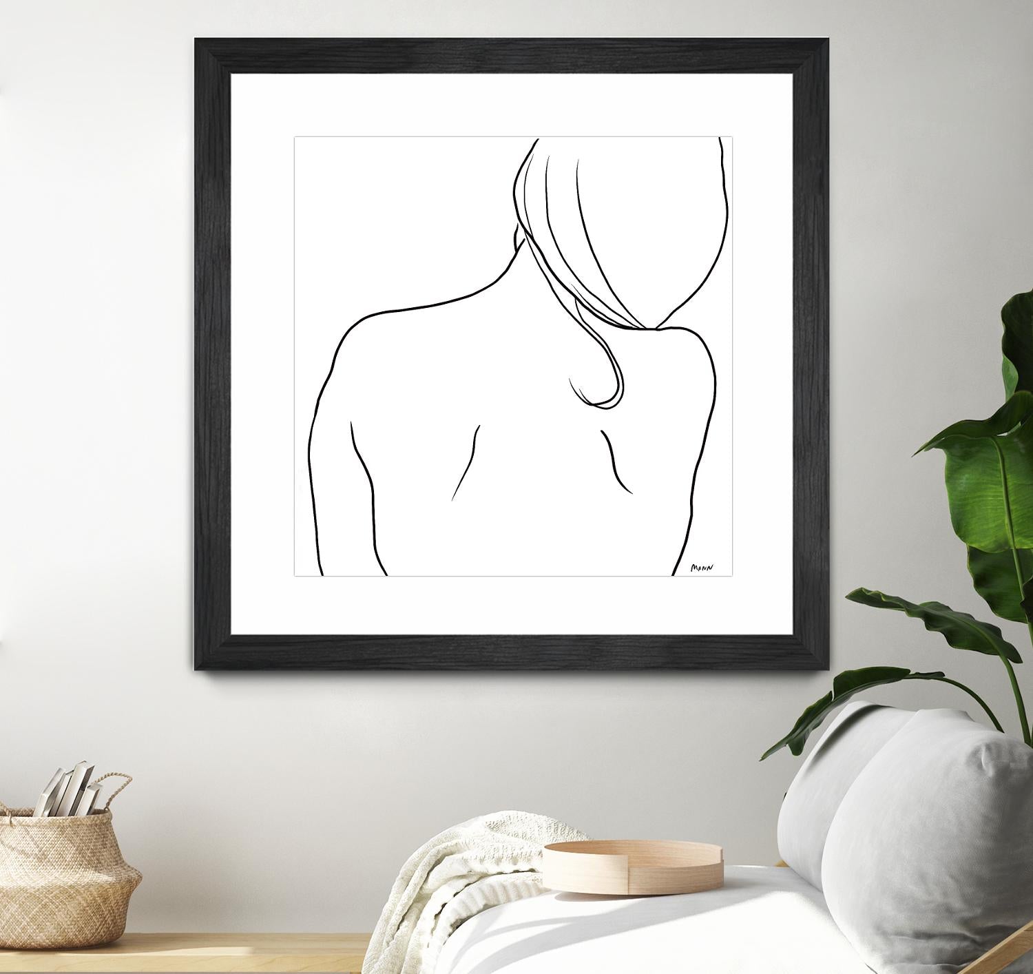 Femme II by Patti Mann on GIANT ART - whites & creams, blacks figurative