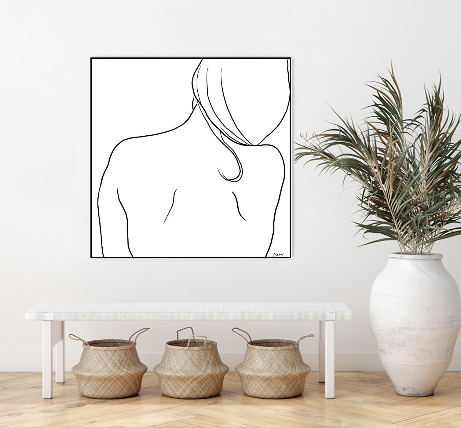Femme II by Patti Mann on GIANT ART - whites & creams, blacks figurative