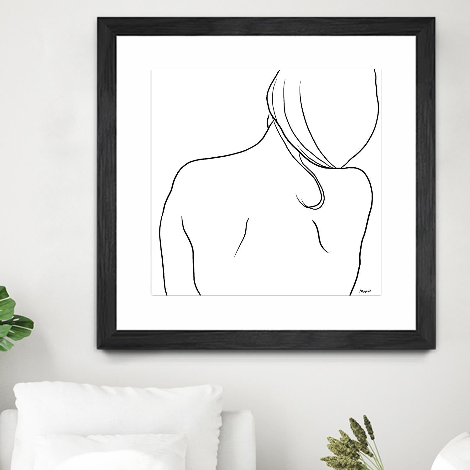 Femme II by Patti Mann on GIANT ART - whites & creams, blacks figurative