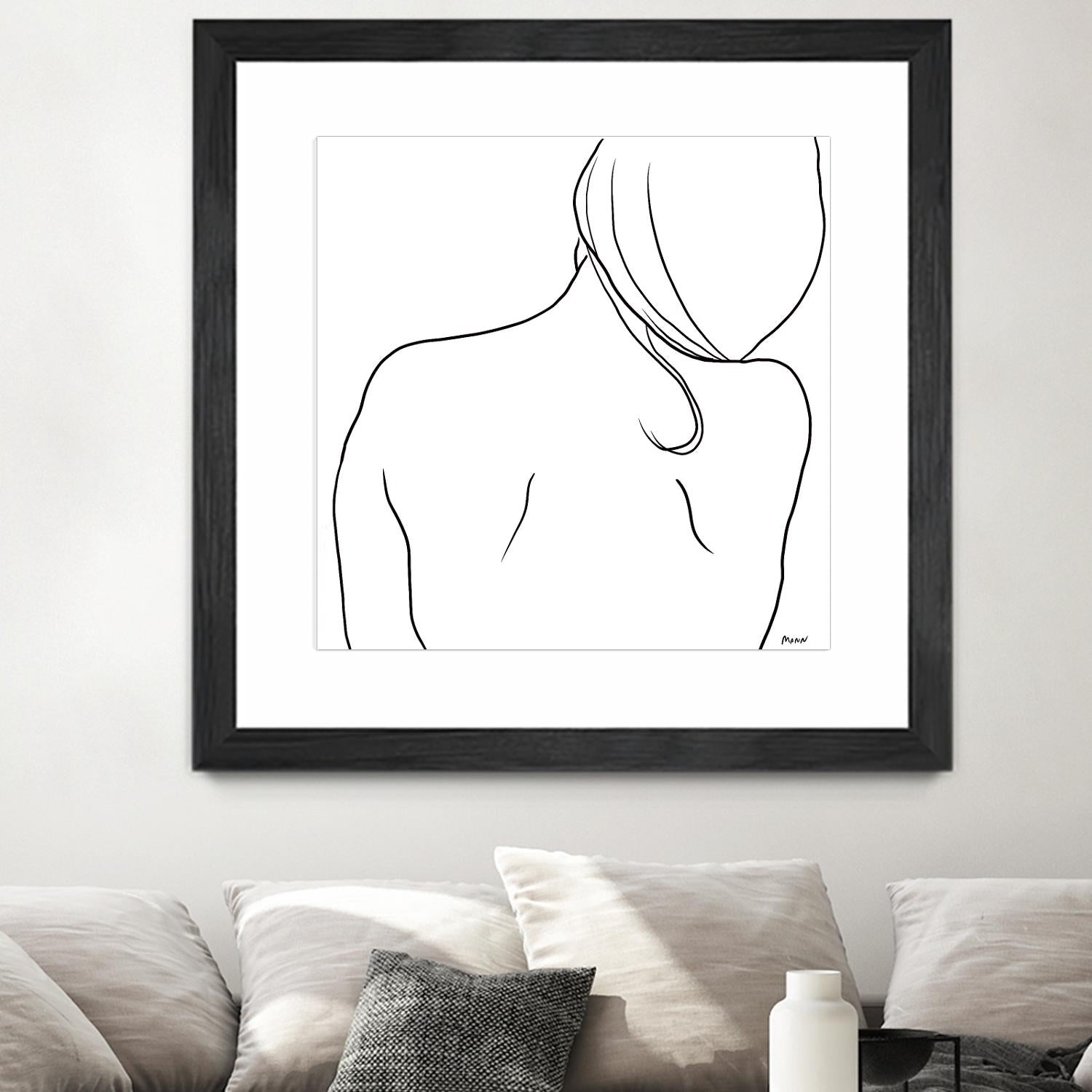 Femme II by Patti Mann on GIANT ART - whites & creams, blacks figurative