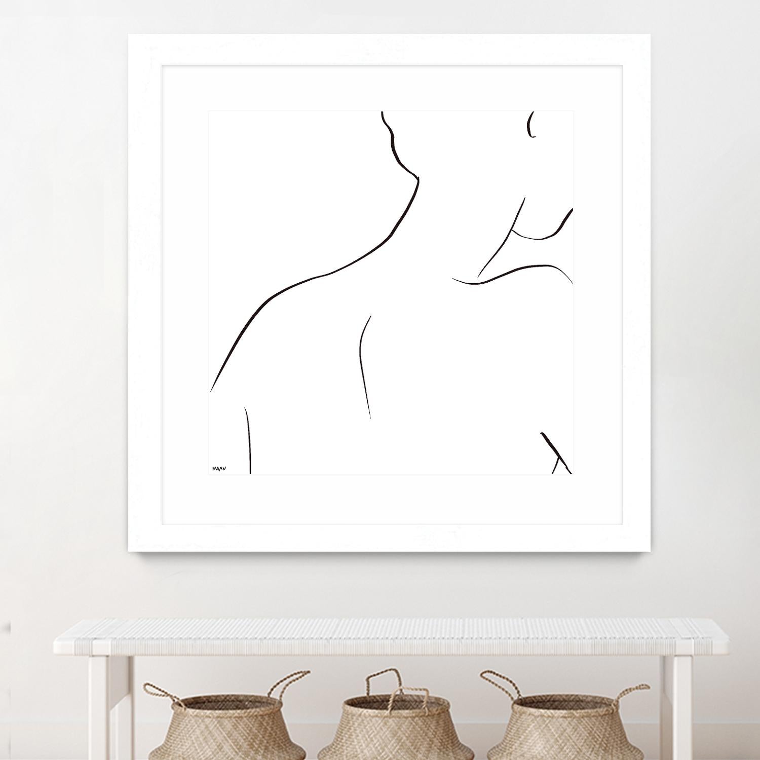 Femme III by Patti Mann on GIANT ART - whites & creams, blacks figurative