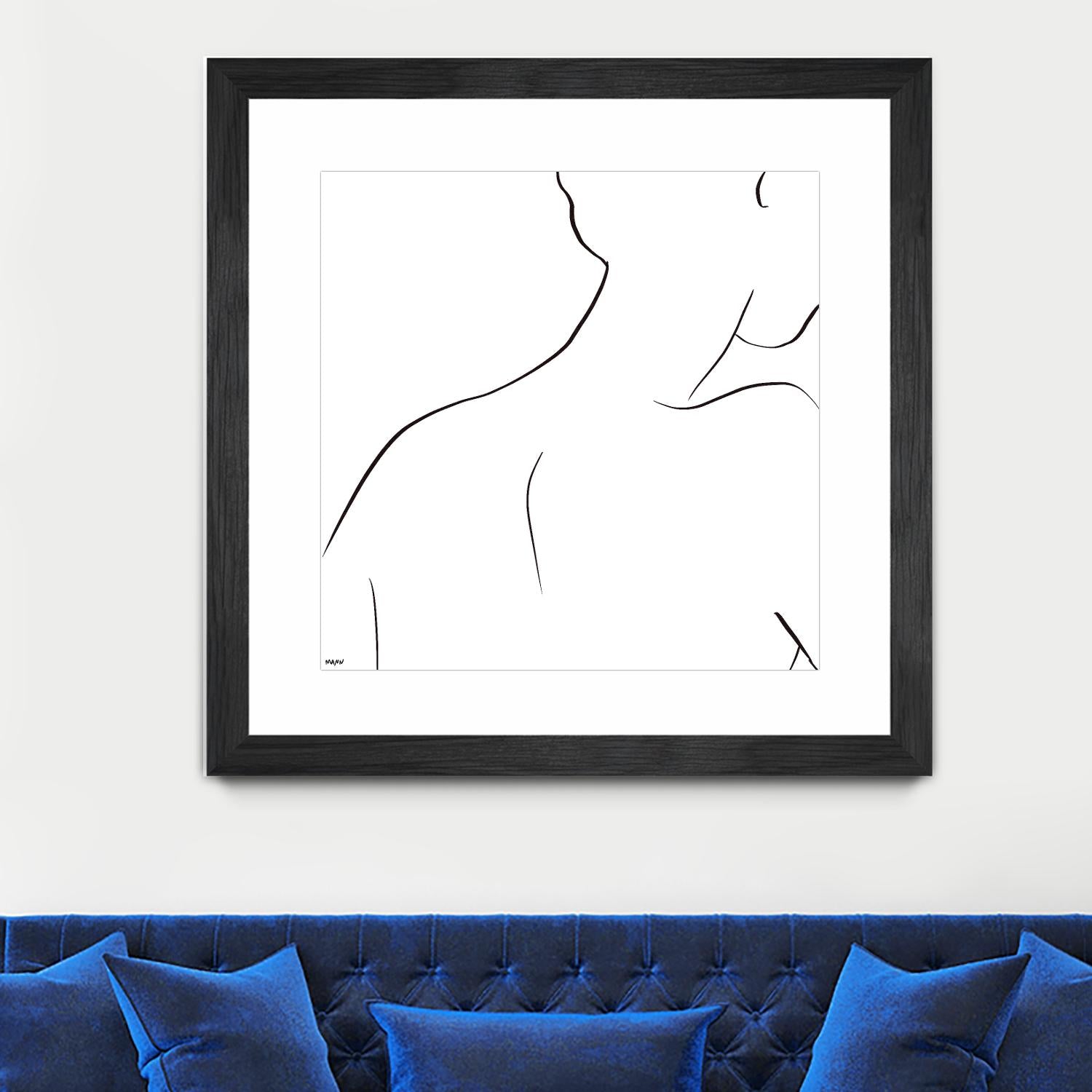Femme III by Patti Mann on GIANT ART - whites & creams, blacks figurative